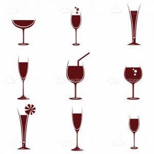 Wine in different glasses